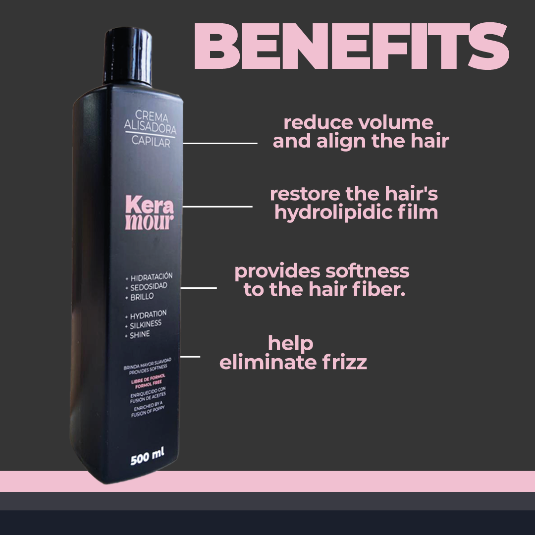 KERAMOUR-HAIR STRAIGHTENING CREAM 500ML