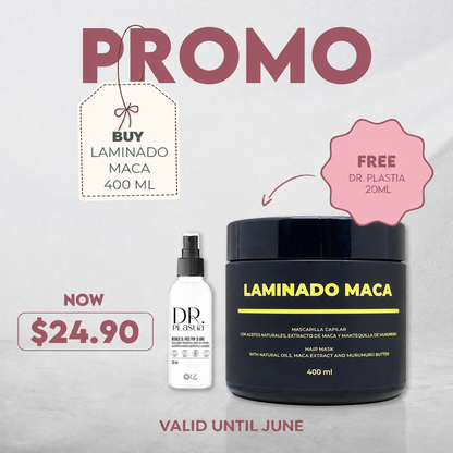 LAMINADO MACA 400 ML HAIR MASK (FREE DR. PLASTIA 20ML)